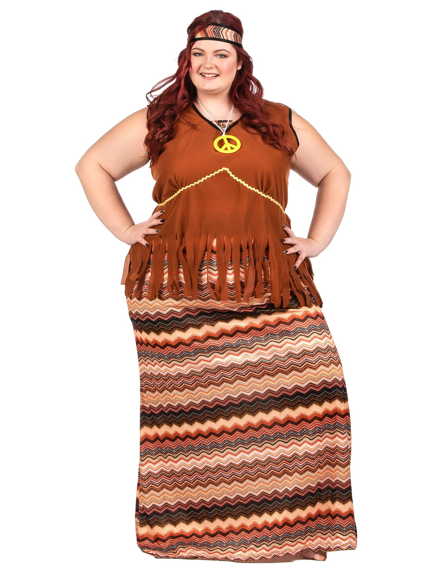 Kostim duga haljina hipi za žene, velika veličina 