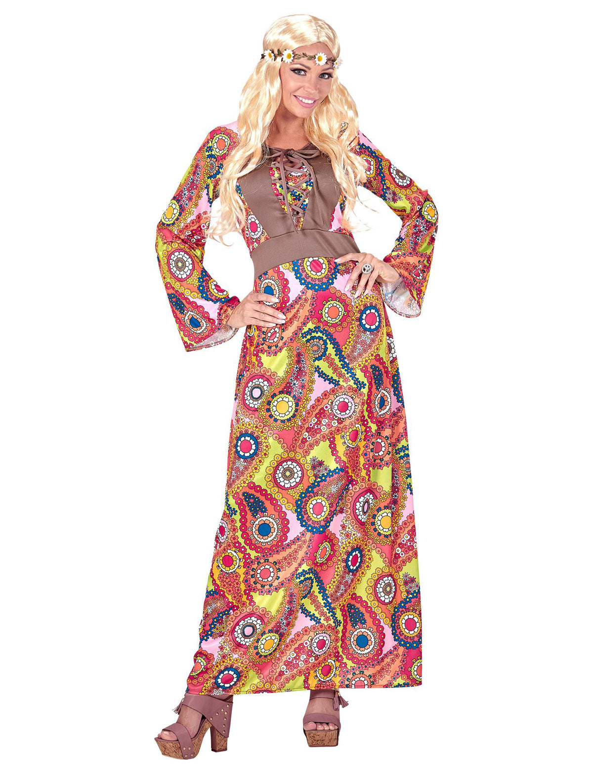 Hippie Multicolor Hippie haljina kostim žena