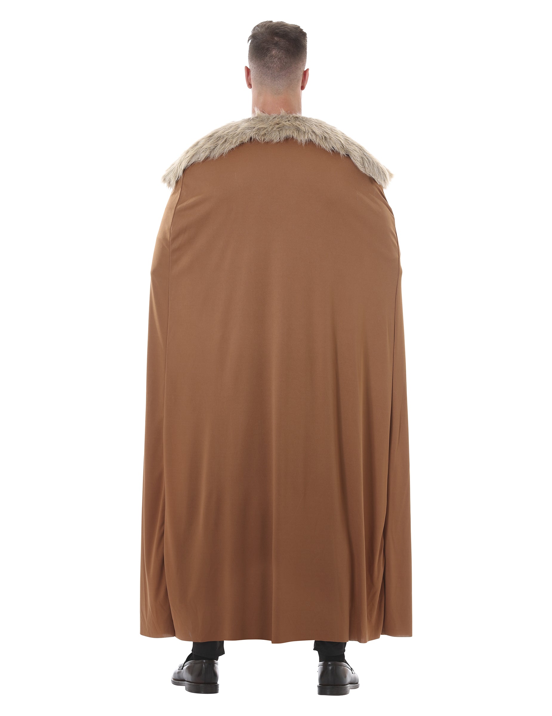 Vue de dos de la cape du déguisement roi du nord pour homme