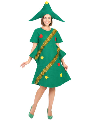 Šaljivo ukrašeno drvo prerušene žene Božić