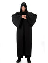 Cape longue à capuche Halloween pour homme noire