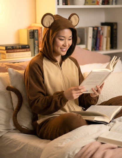 Mise en situation du déguisement de singe pour femme
