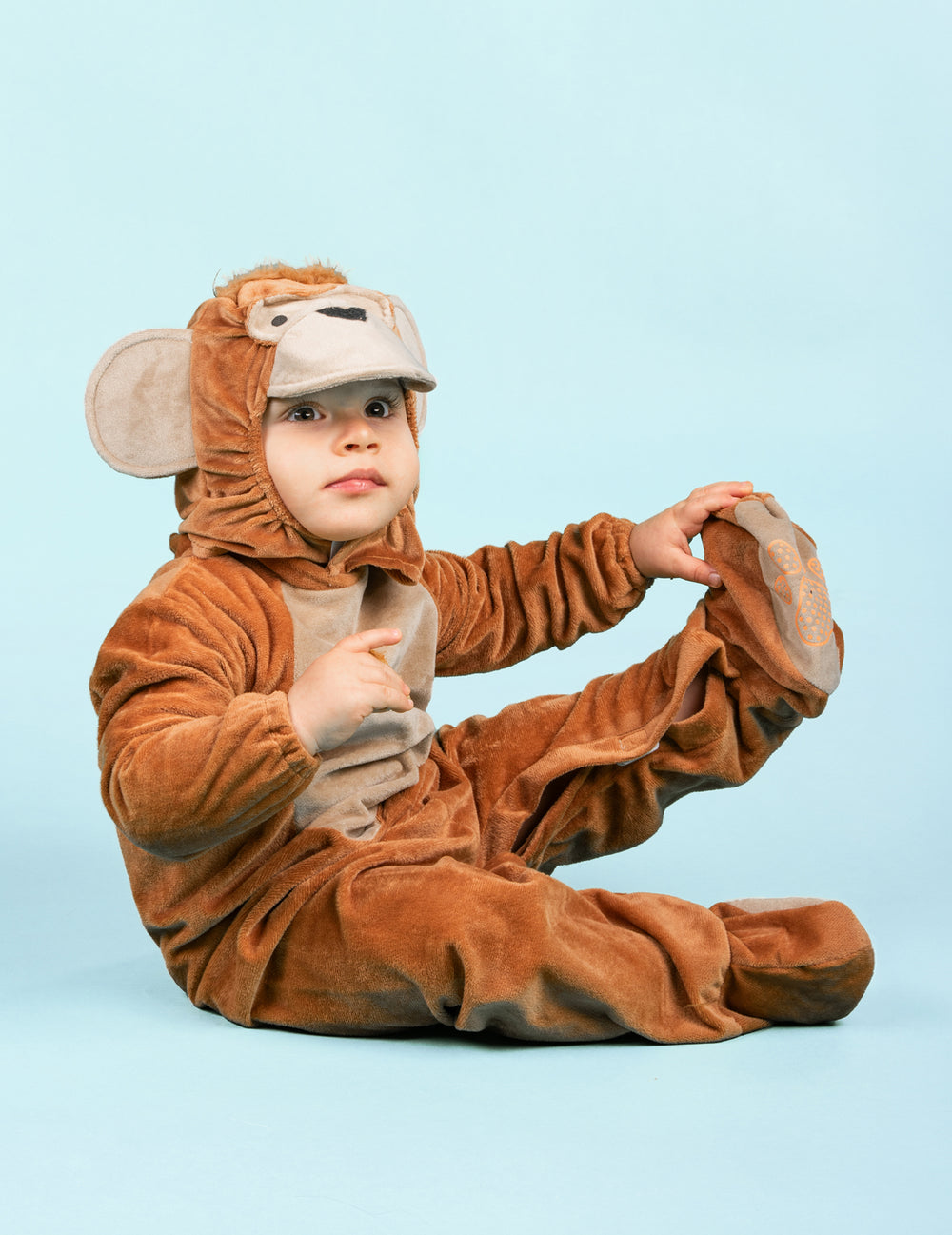 Vue de profil du déguisement de singe pour bébé