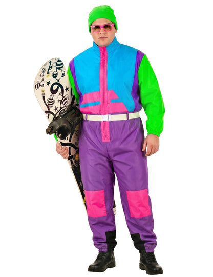Déguisement snowboarder fluo grande taille adulte