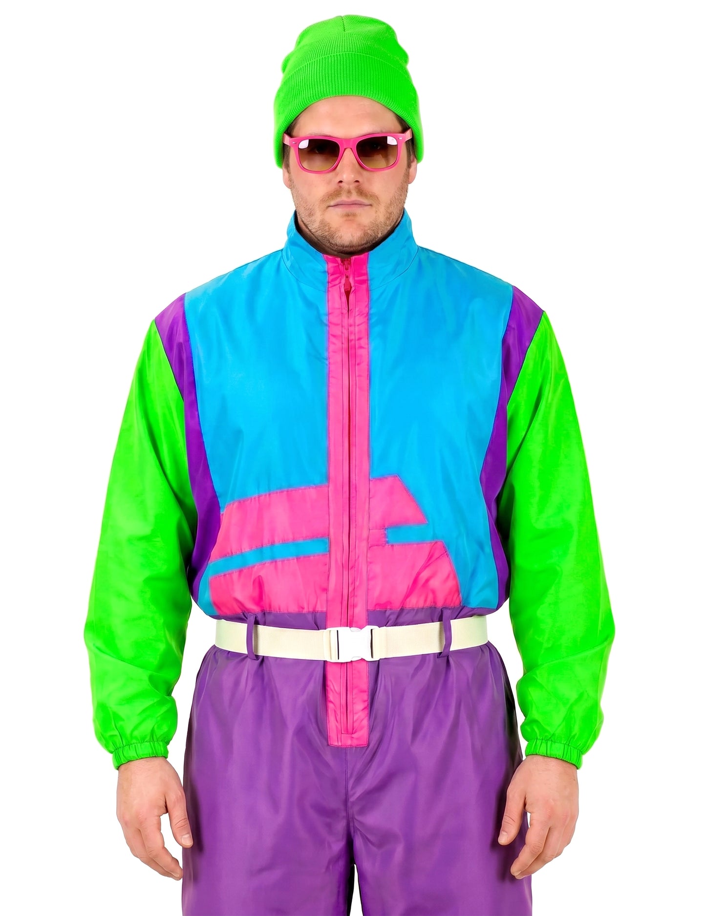 Déguisement snowboarder fluo grande taille adulte