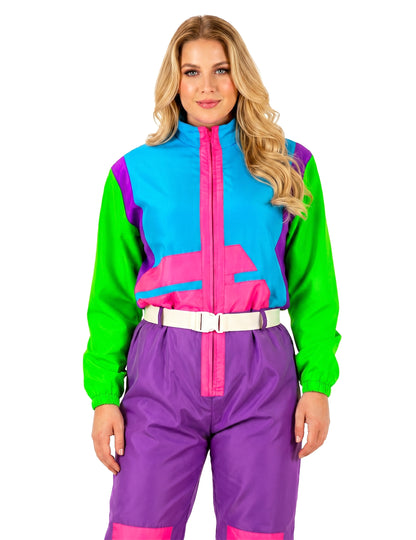 Déguisement snowboarder fluo grande taille adulte