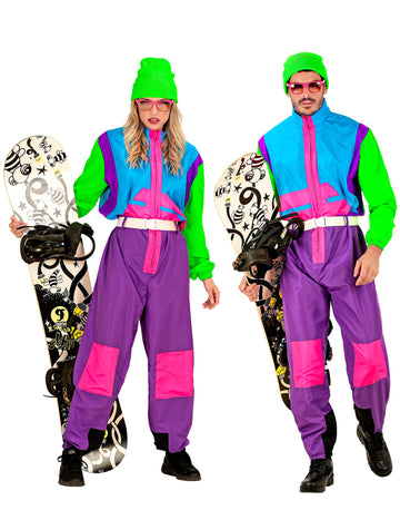 Veliki kostim za odrasle fluo Snowboarder
