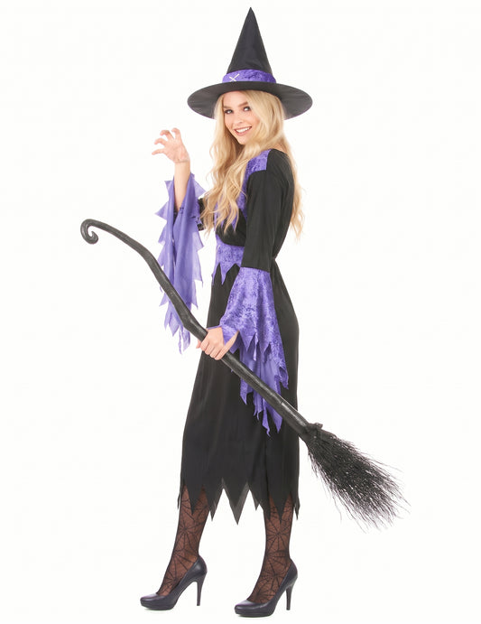 Violet vještica prerušena s Halloween Woman šeširom