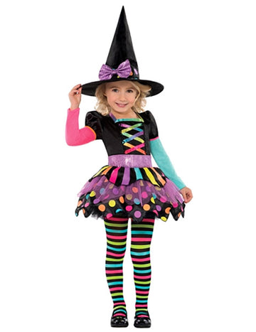 Halloween djevojka šarena vještica prerušena