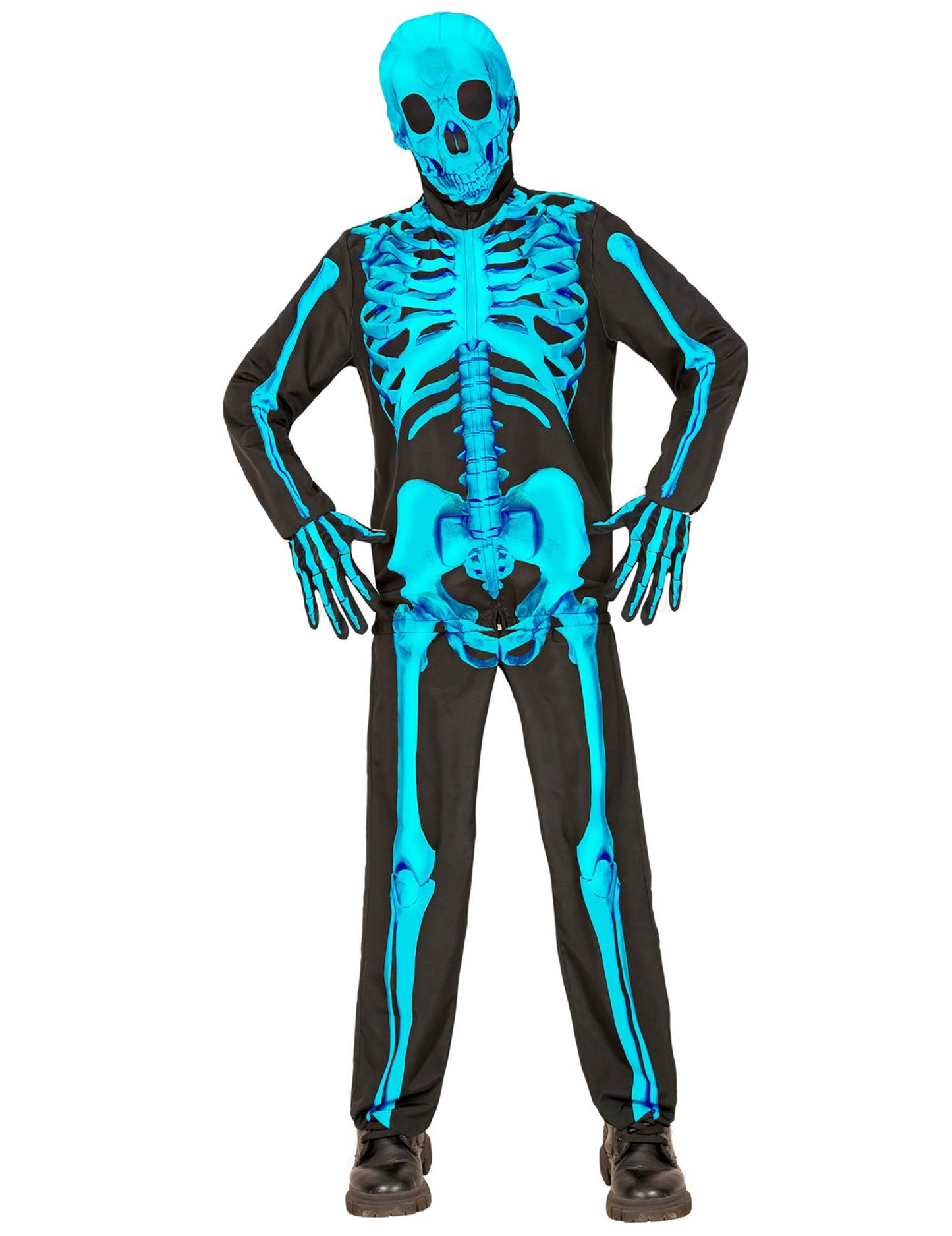 Dječji neonsko plavi kostim kostura