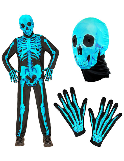 Dječji neonsko plavi kostim kostura