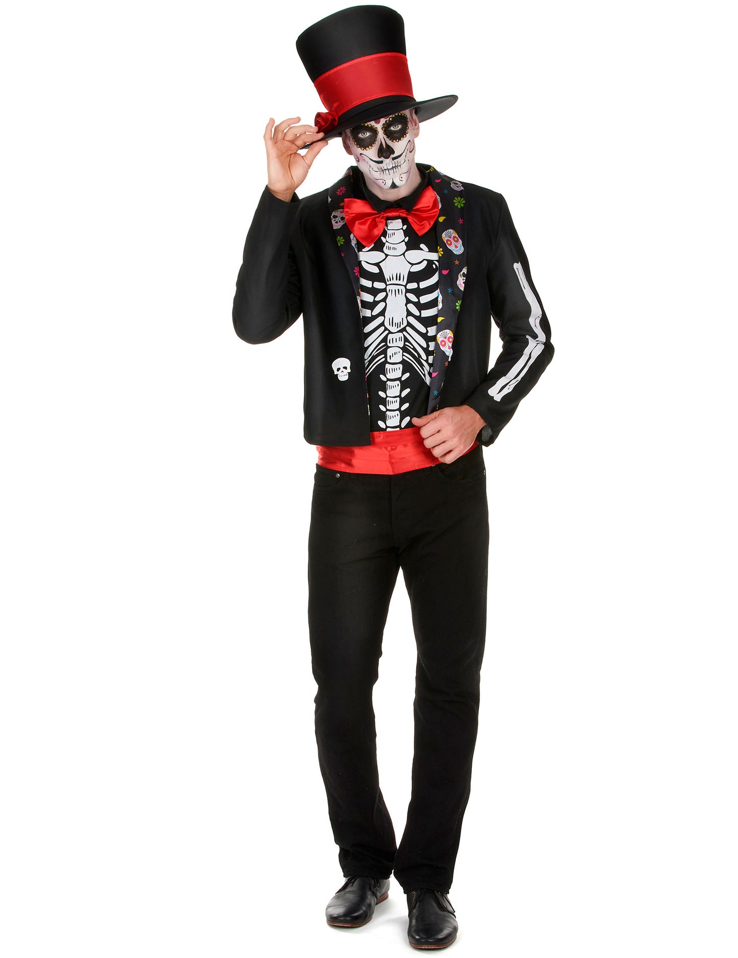 Skeleton prerušavanje Dia de los muertos muškarci muški dia muškarci