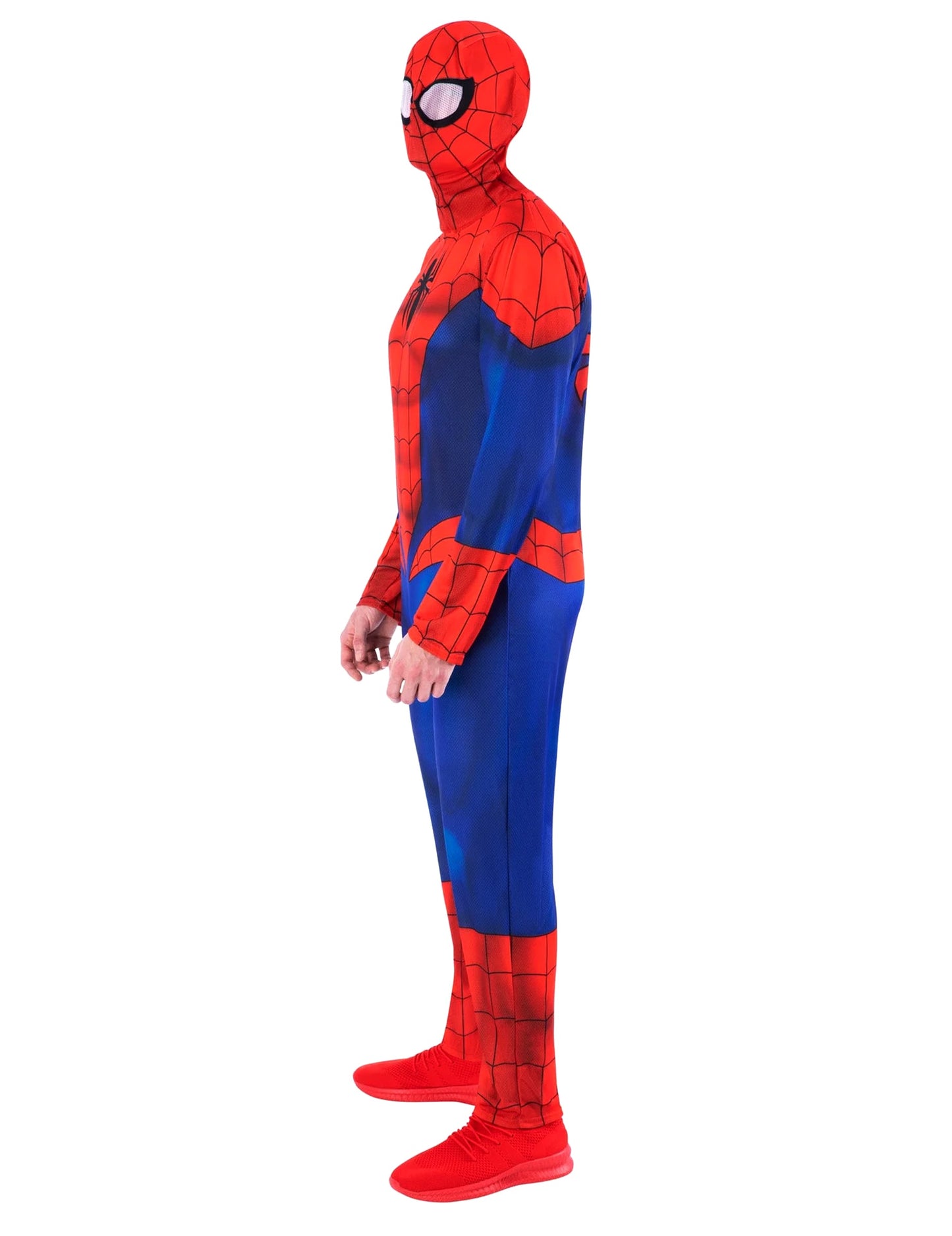 Vue de profil du déguisement standard Spiderman pour adulte