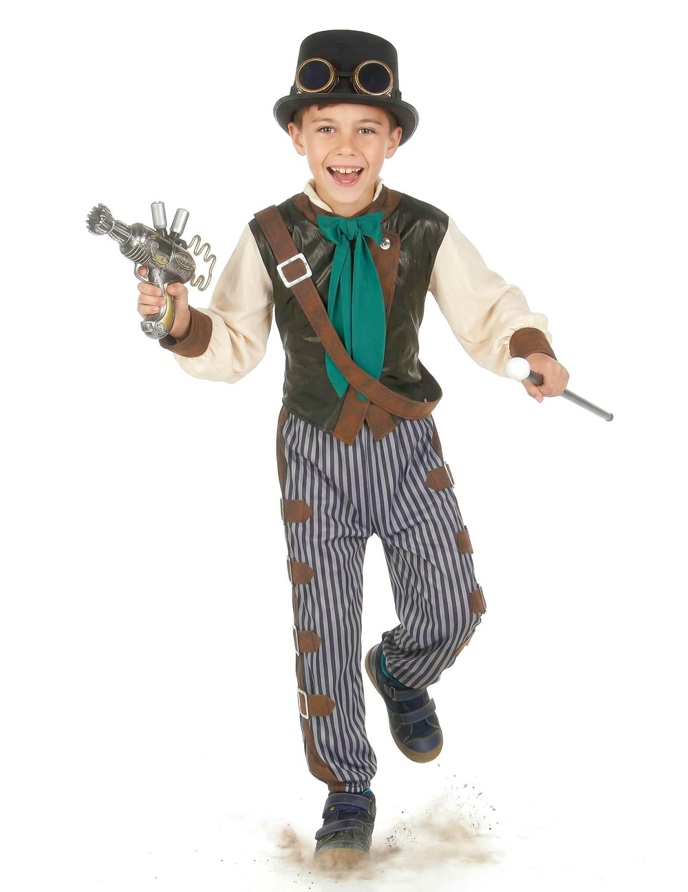 Scena s pištoljom i štapom steampunk dandy kostima za dijete
