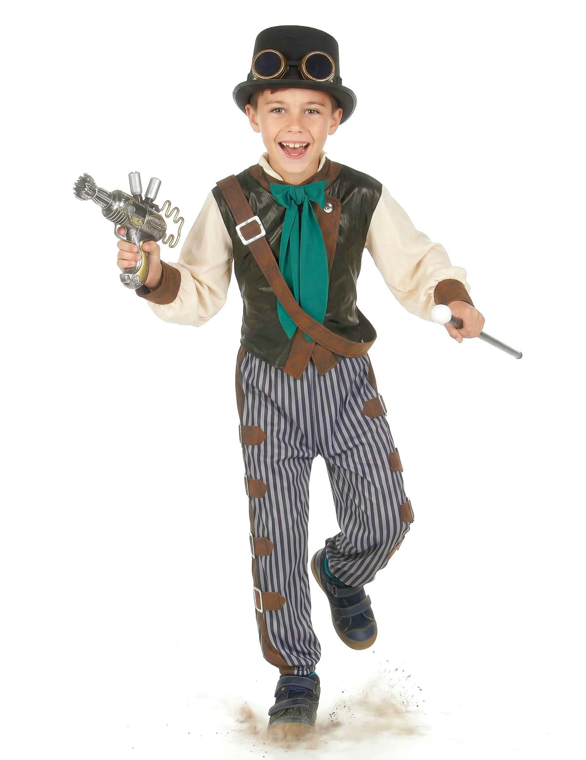 Scena s pištoljom i štapom steampunk dandy kostima za dijete