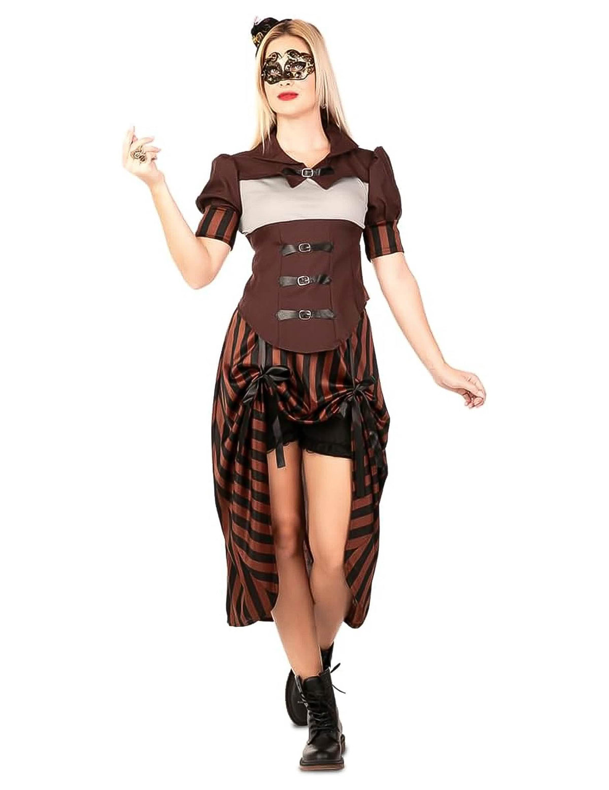 Prednji pogled s dodacima za steampunk kostim za ženu