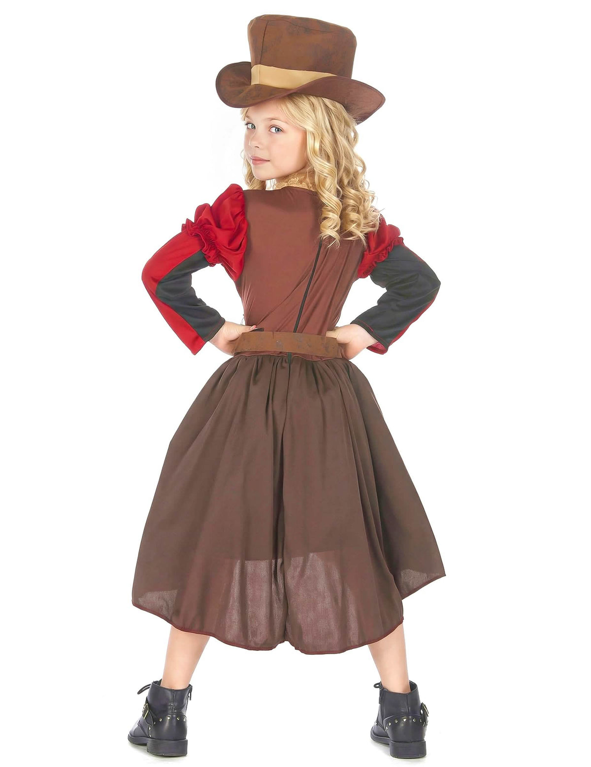 Stražnji pogled na steampunk luksuzni kostim za djevojčica
