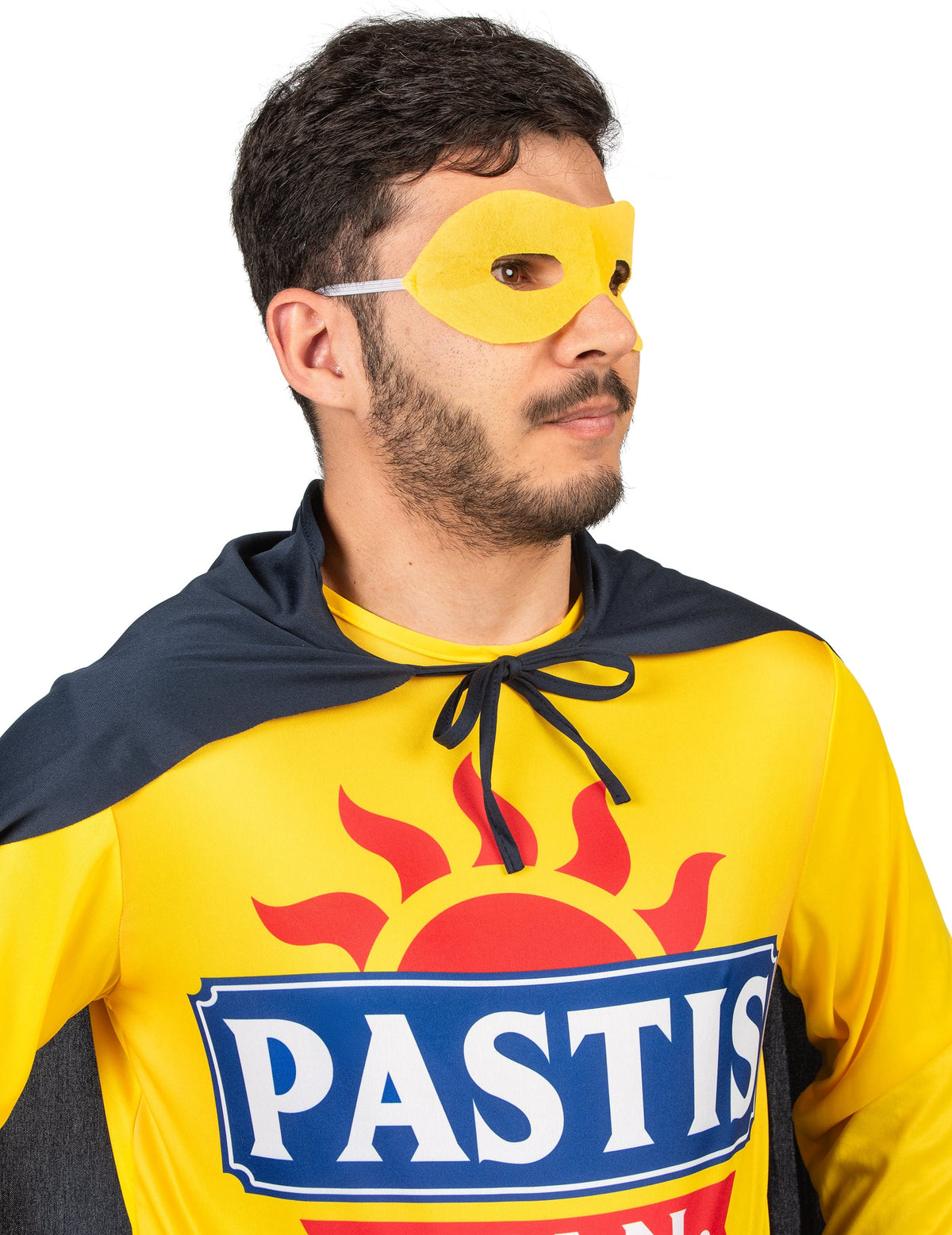 Vue de profil du déguisement Super Pastis Man