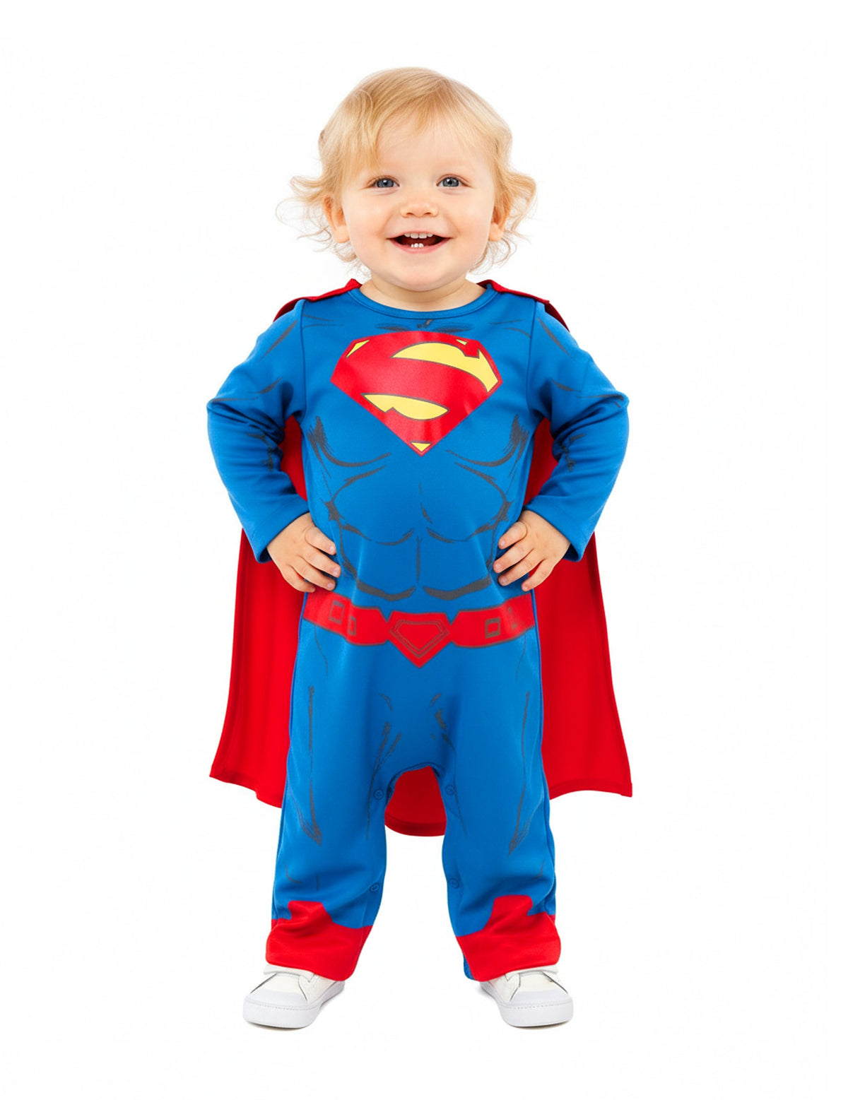 Vue de face du déguisement Superman pour bébé