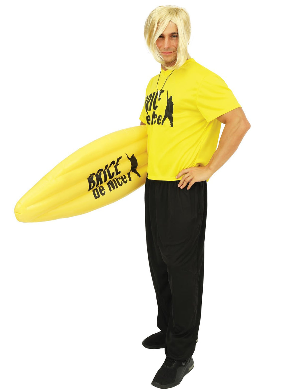 Vue de profil du déguisement surfeur Brice de Nice™