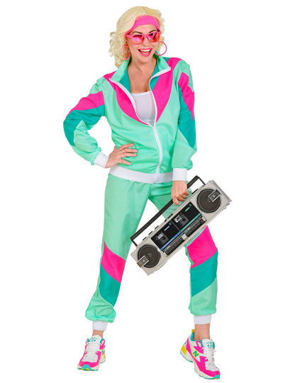 Kostim za trenirku iz 80-ih, za odrasle u plus veličinama