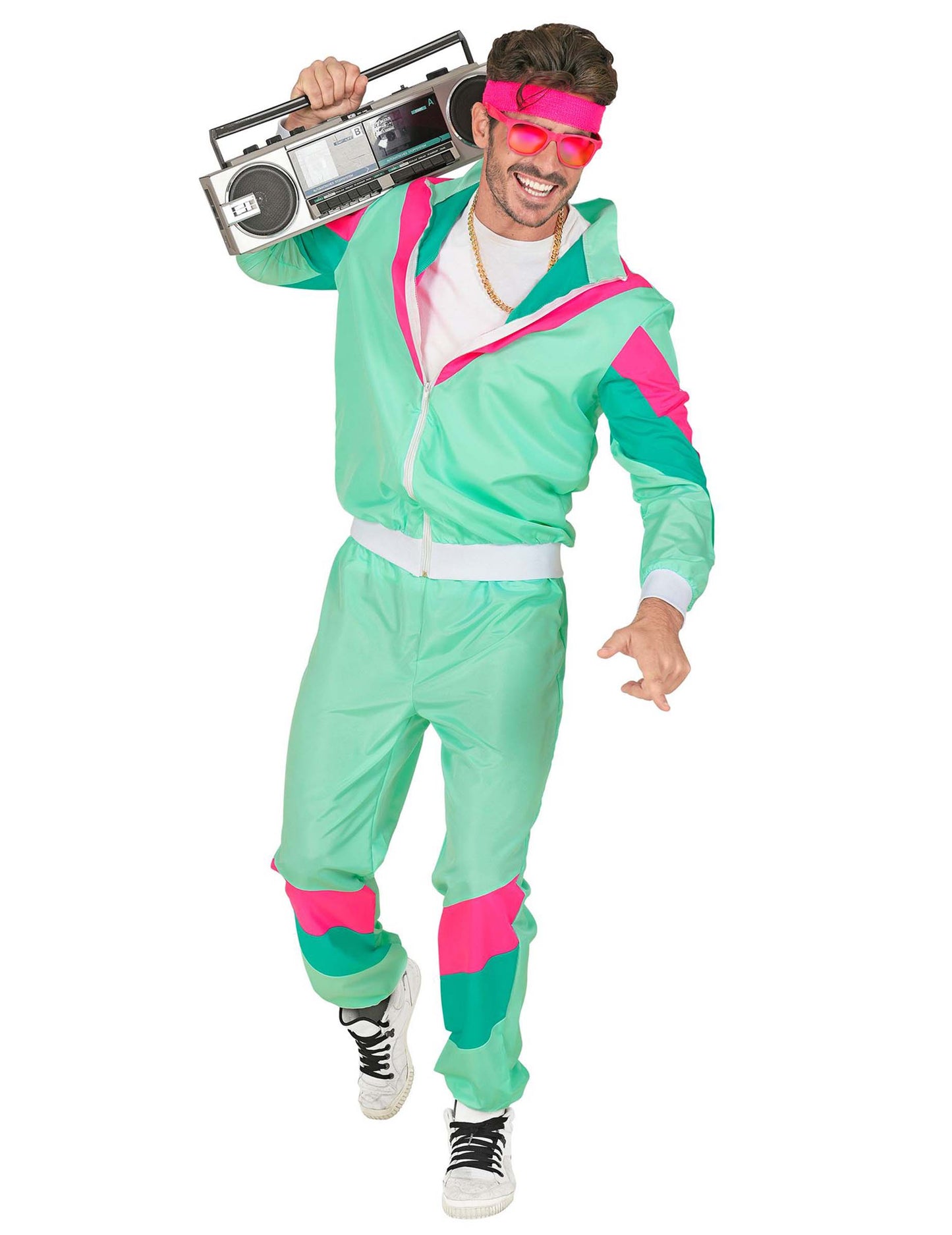 Kostim za trenirku iz 80-ih, za odrasle u plus veličinama