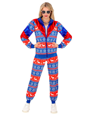 Plavo-crveni božićni kostim za odrasle