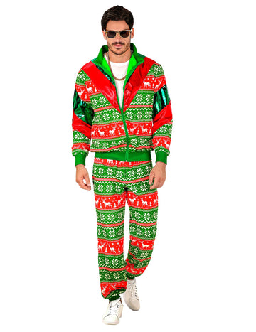 Zeleno-crveni božićni kostim za odrasle