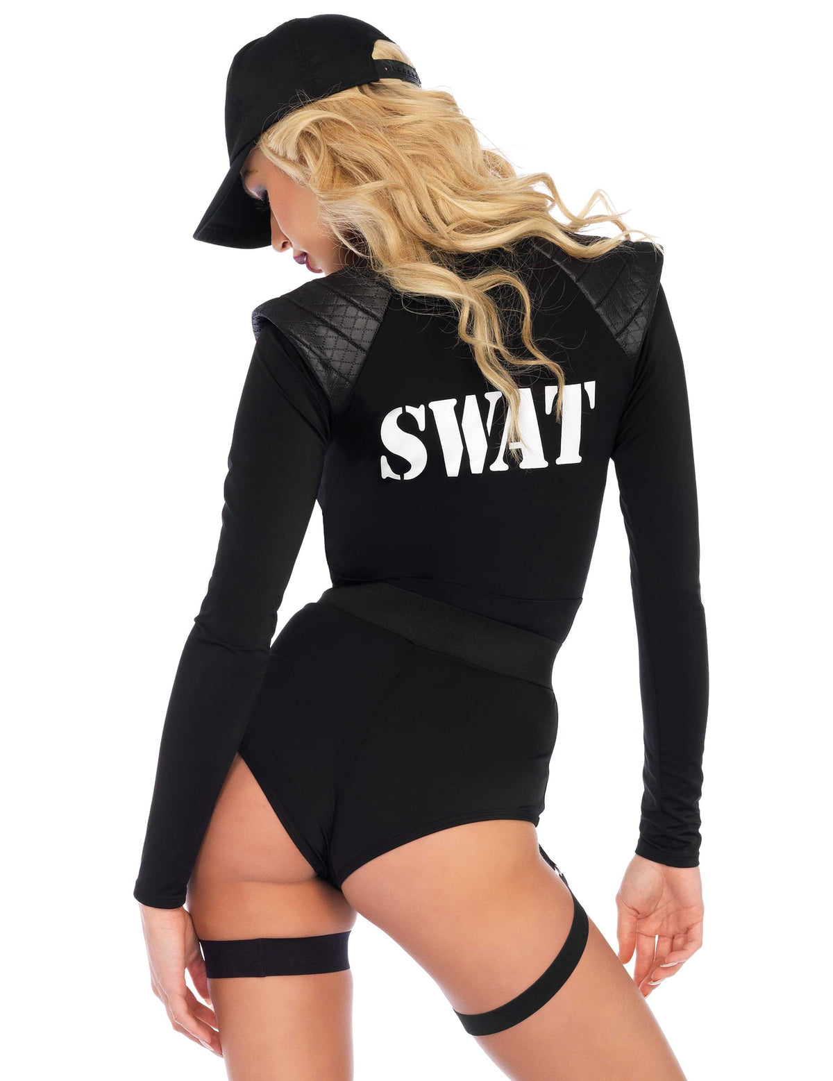 Vue de dos du déguisement SWAT sexy