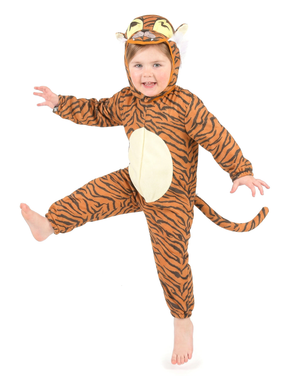 Vue d'ensemble montrant la queue du déguisement tigre avec queue pour enfant