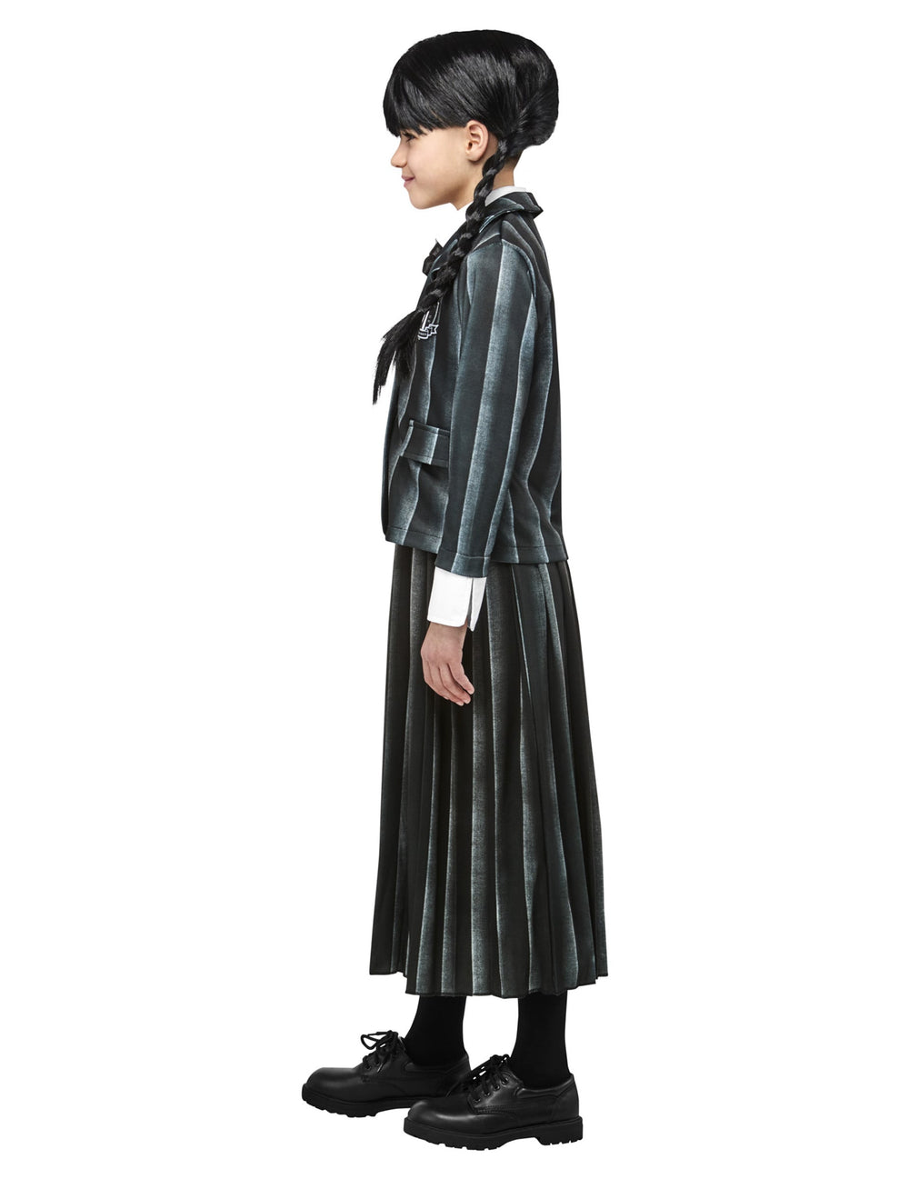 Vue de profil du déguisement uniforme scolaire Mercredi Addams™