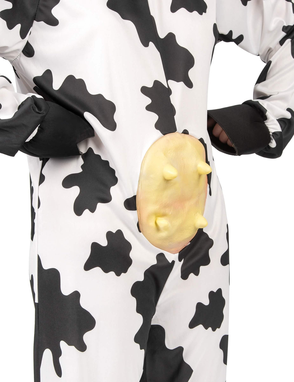 Déguisement de vache pour adulte noir et blanc avec pis
