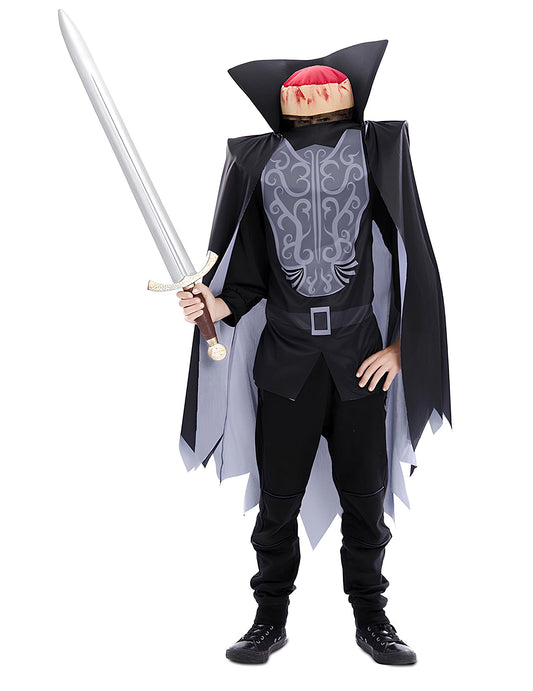 Épée argentée du déguisement de vampire décapité pour enfant