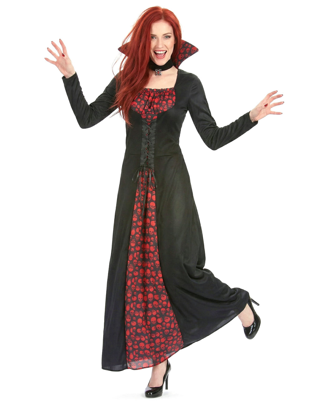 Vue d'ensemble du déguisement de vampire élégant pour femme