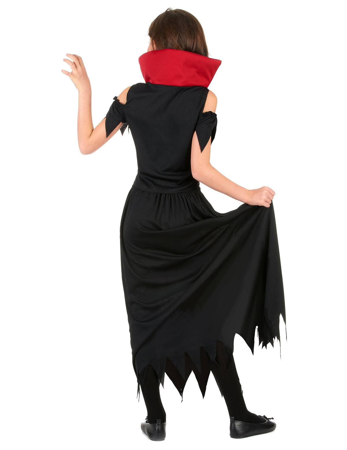 Vue de dos du déguisement de vampire pour fille