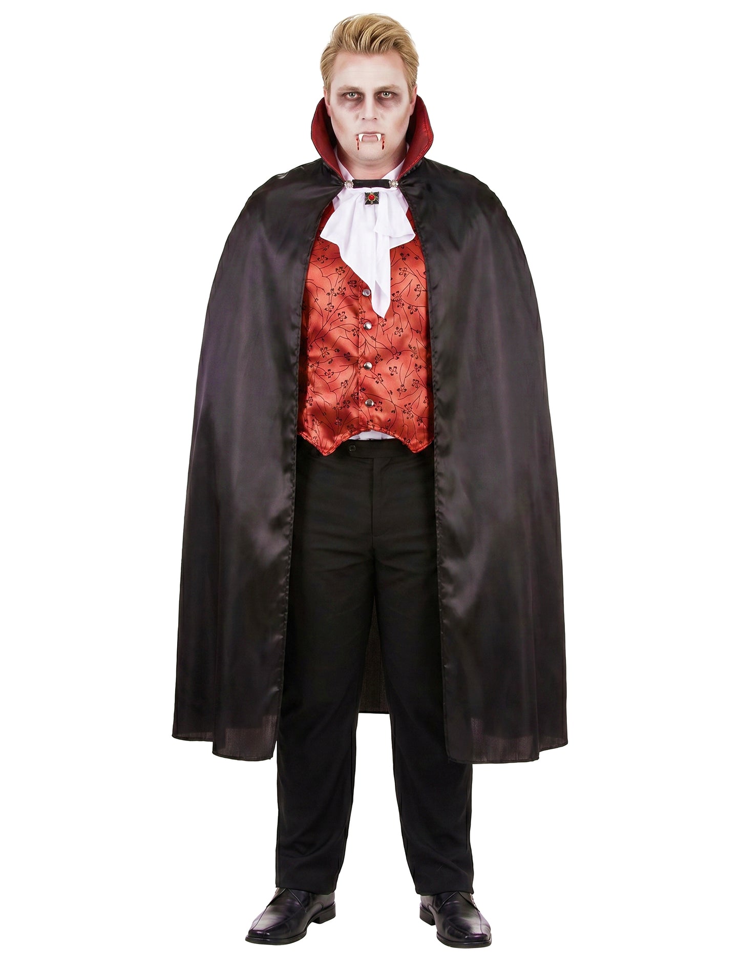 Halloween muški crveni vampir prerušen