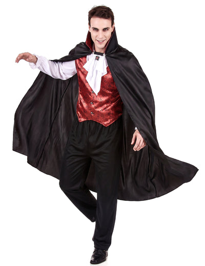 Halloween muški crveni vampir prerušen