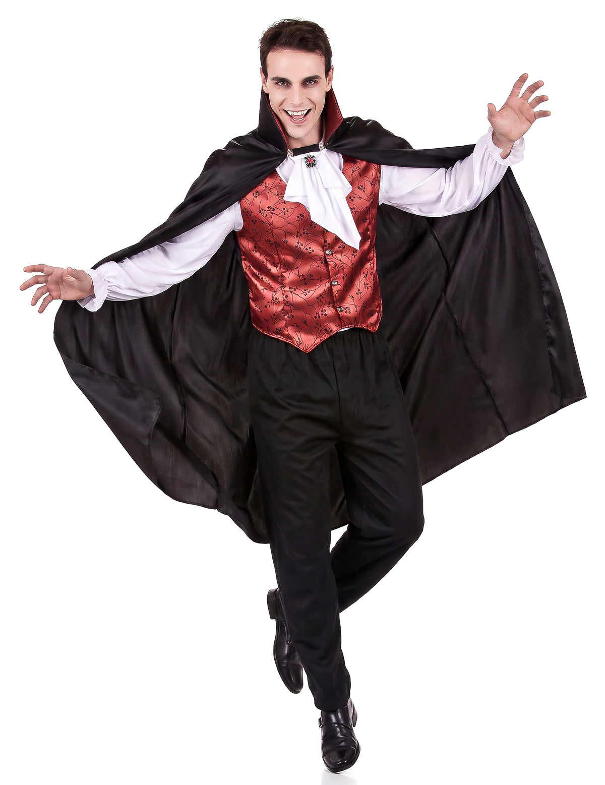 Halloween muški crveni vampir prerušen