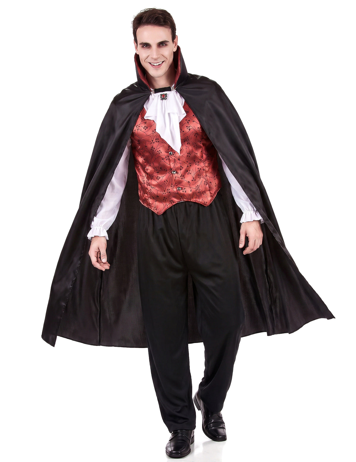 Halloween muški crveni vampir prerušen