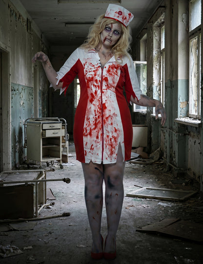 Halloween veliki zombi -nursing zombi prerušen