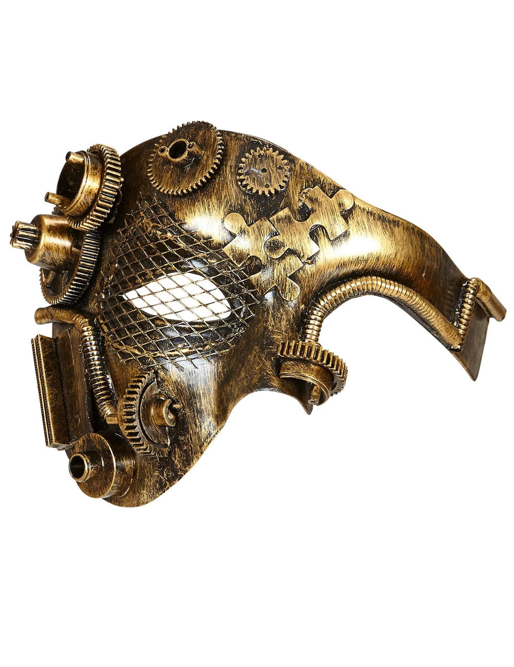 Bočni prikaz polumaska steampunk za odrasli