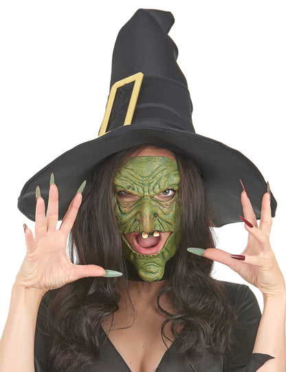 Pola lateks maska ​​Nos i zeleno zeleno vjenčanje menton