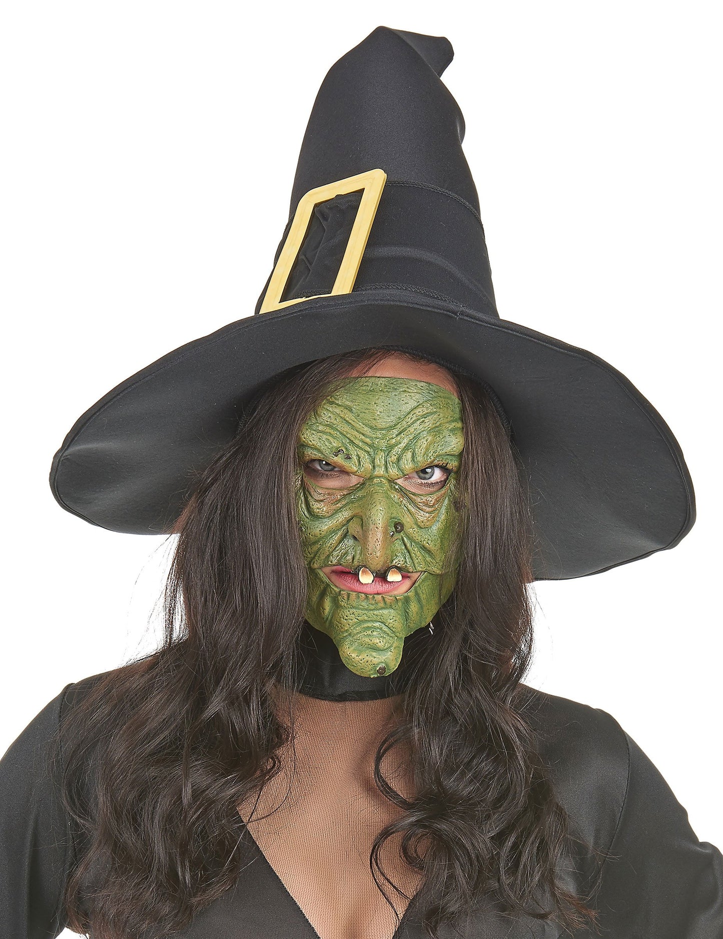 Pola lateks maska ​​Nos i zeleno zeleno vjenčanje menton