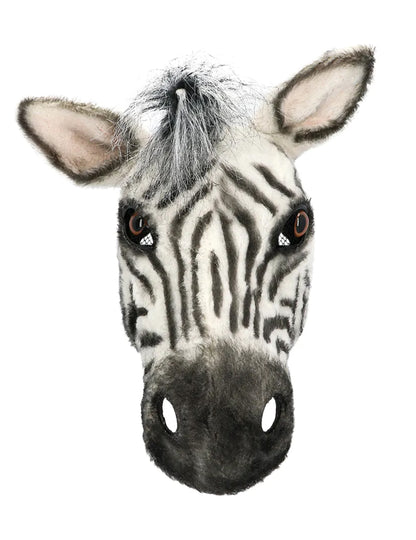 Polumaska od pliša zebra za odrasle 