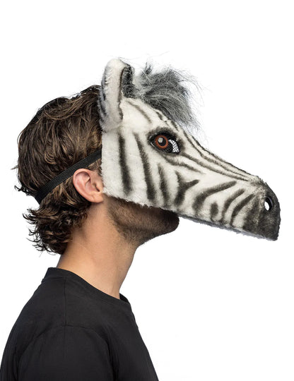 Polumaska od pliša zebra za odrasle 