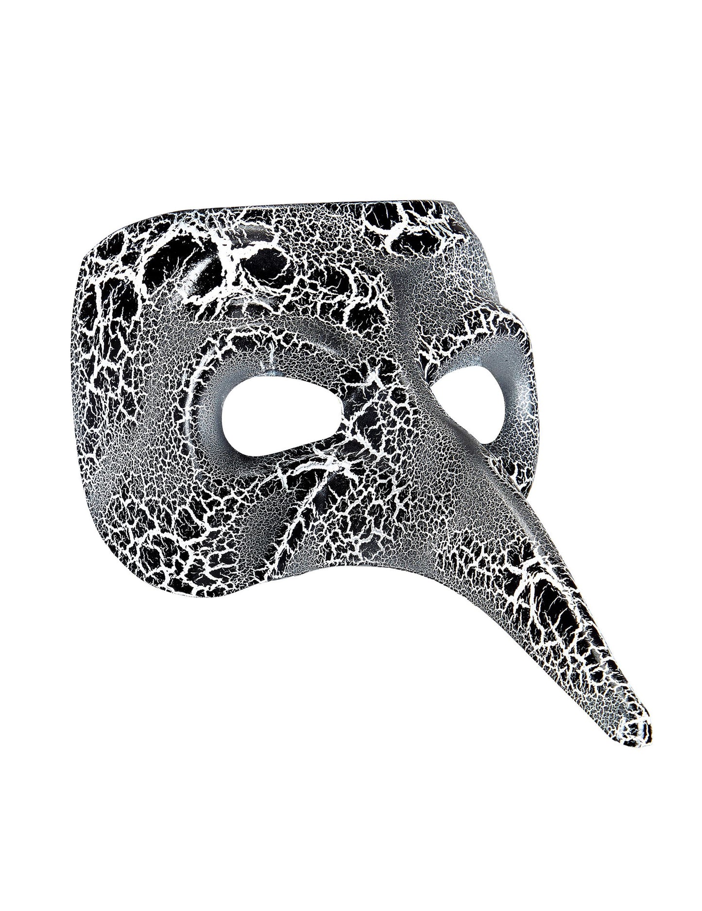 Venecijanska polumaska za odrasle s dugim nosom i efektom napukline