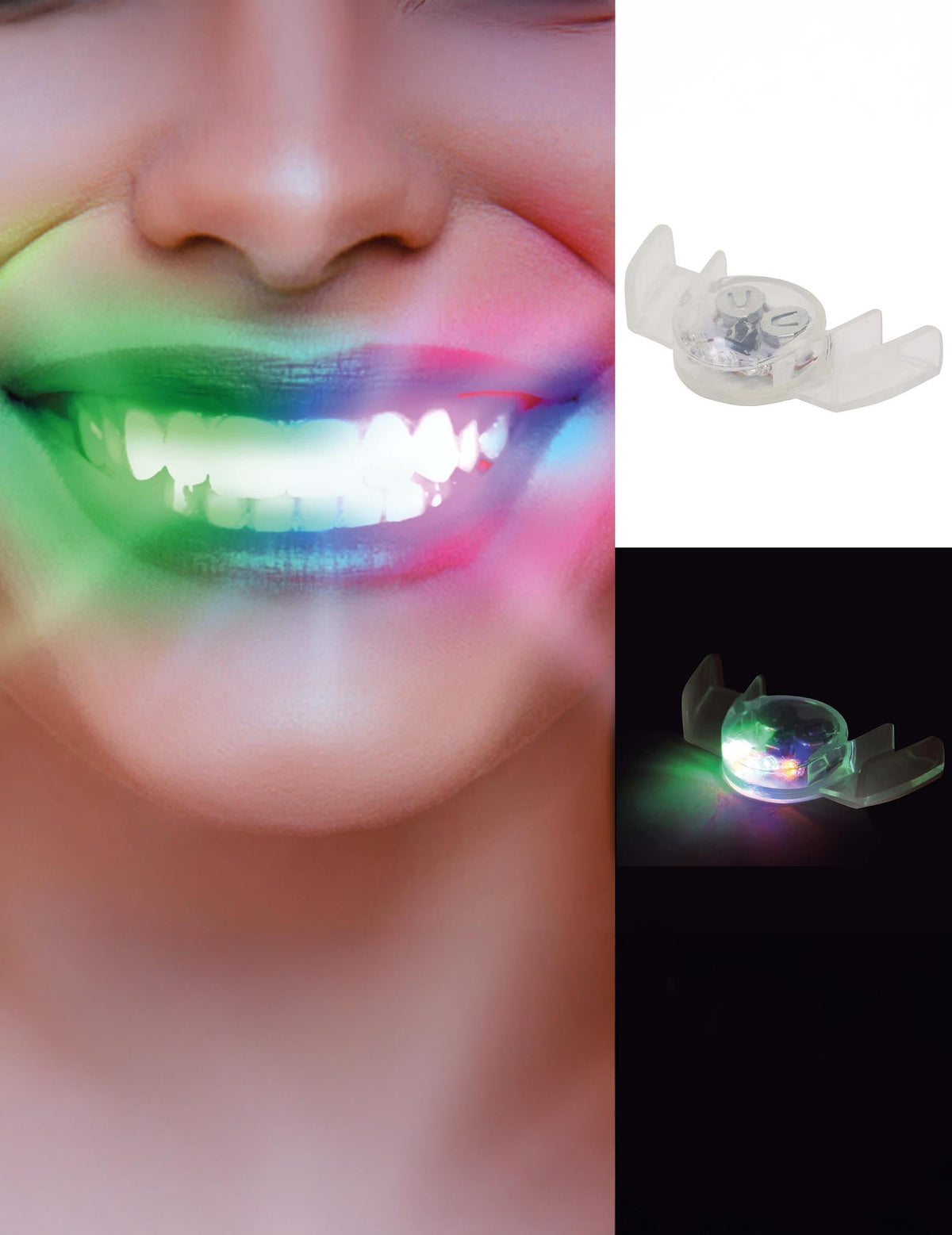 Dentier lumineux LED pour adulte multicolore