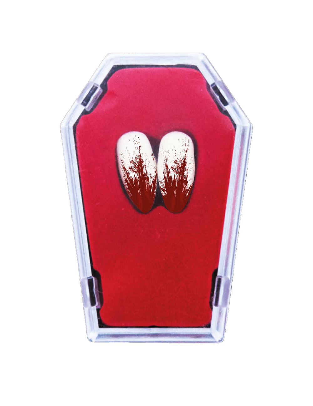 Dents de vampire pour adulte blanches et ensanglantées