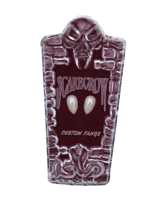 Dents pointues de vampire Halloween pour adulte blanches