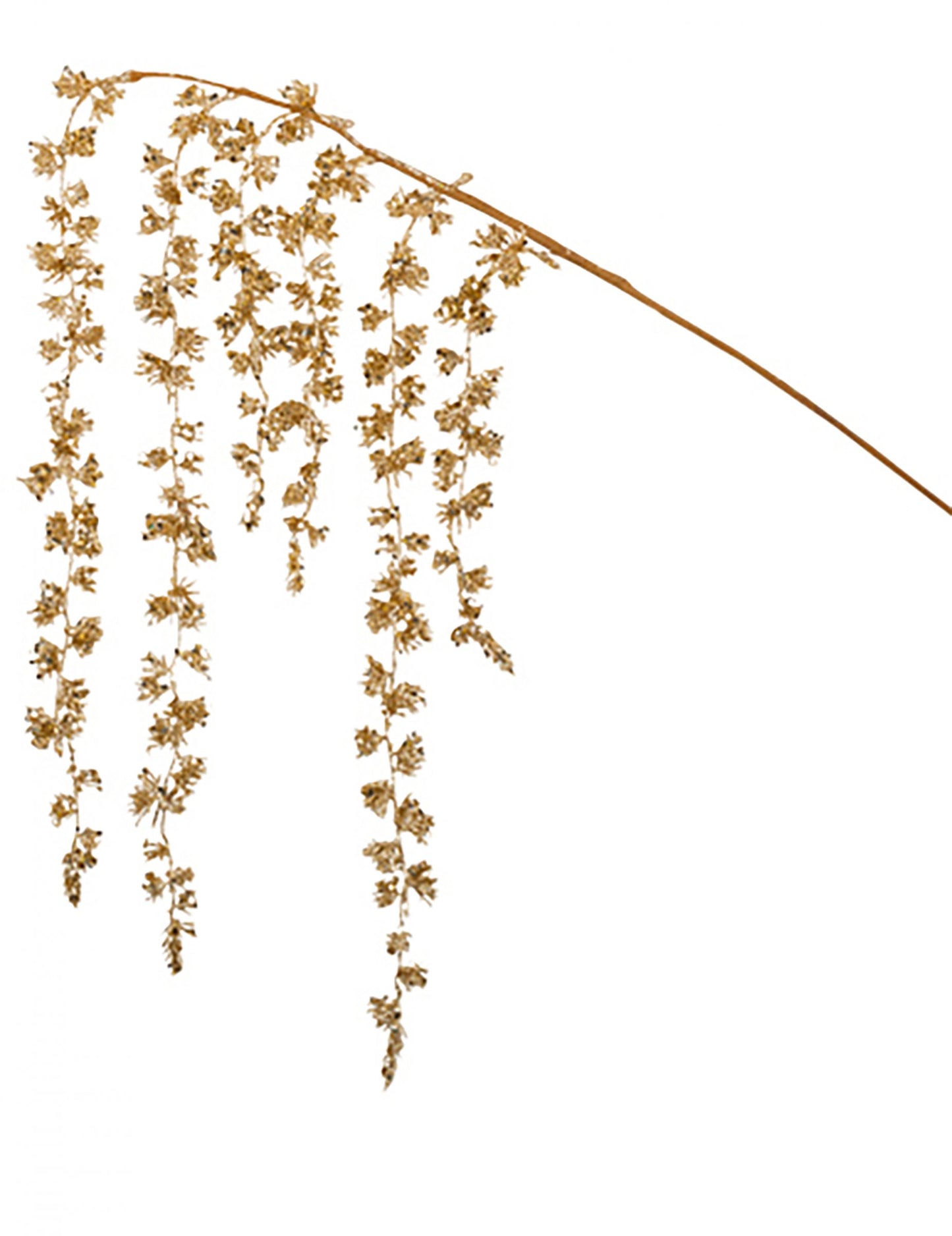 Viseća grana sa šampanjac šljokicama 97 cm 